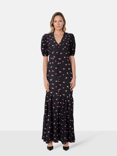 Rotate Rose Print Maxi Dress