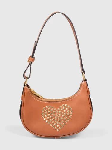 Céline Ava Leather Studded Heart Mini Bag