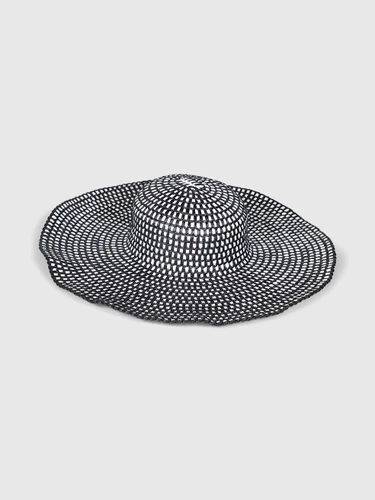 La Perla Black & White Straw Sun Hat