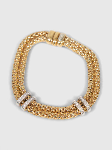 Fope 18ct Yellow & White Gold Maori 0.18ct Bracelet