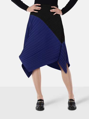 Proenza Schouler Black & Blue Asymmetric Skirt