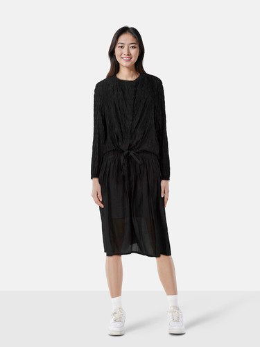 Sara Lanzi Black Ruched Dress & Jacket Set