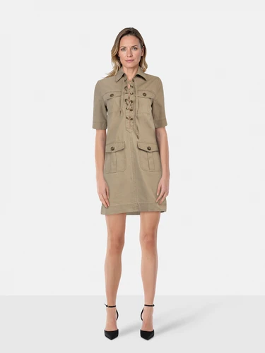 Zadig & Voltaire Khaki Record Shirt Dress