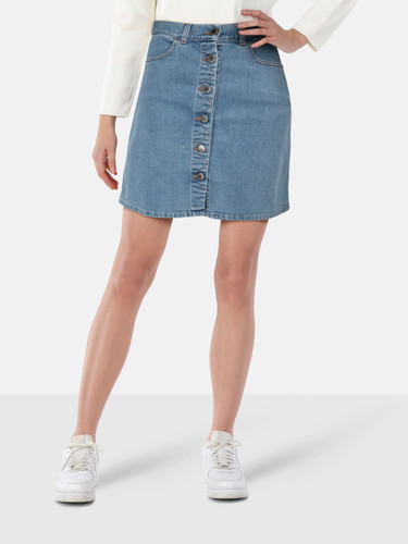 Stella McCartney Blue A-Line Mini Denim Skirt Stella McCartney Blue A-Line Mini Denim Skirt