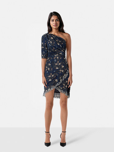 Isabel Marant Isabel Marant Étoile Navy Floral One Shoulder Dress