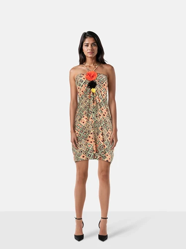 Missoni Abstract Patterned Floral Detail Dress