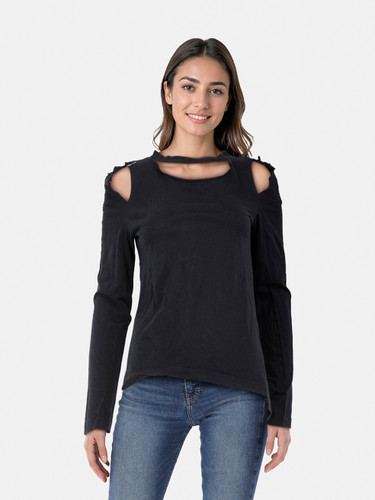 Maison Margiela Black Cut Out Top