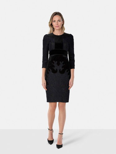 Gucci Black Velvet Brocade Dress