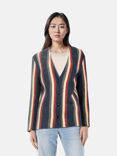 Dries Van Noten Striped Wool Jacket