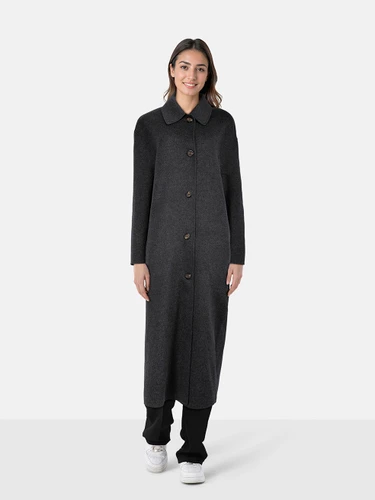 Totême Grey Wool Doublé Car Coat