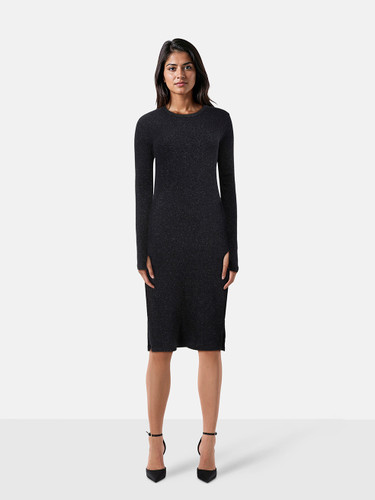 Zadig & Voltaire Black Glitter Detail Ribbed Dress