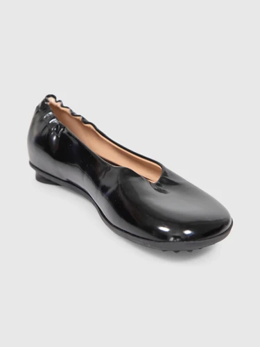 Bottega Veneta Black Patent Atomic Ballet Flats