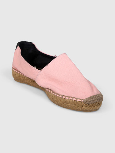 Saint Laurent Pink Canvas Embroidered Espadrilles