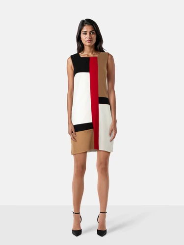 Diane Von Furstenberg Mondrian Patterned Dress