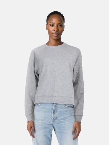 Victoria Beckham Grey Logo Print Sweatshirt