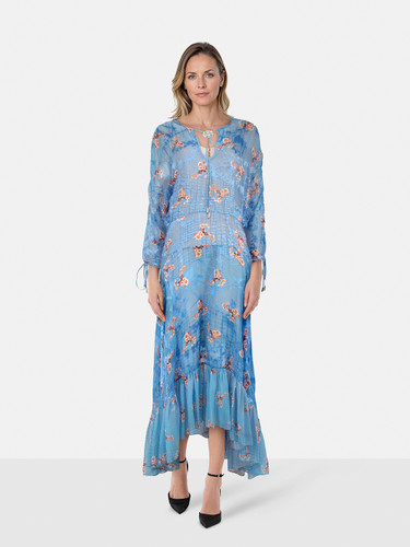 Preen By Thornton Bregazzi Blue Floral Dress