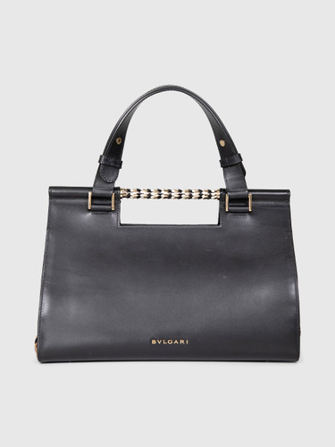Bvlgari Black & Leopard Pony Hair Scaglie Serpenti Bag