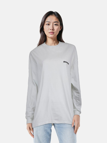 Balenciaga White Embroidered Logo Top