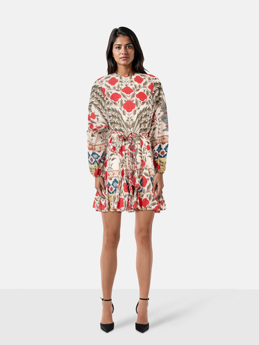 Rhode Floral Print Mini Belted Dress