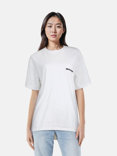 Balenciaga White Embroidered Logo T-Shirt