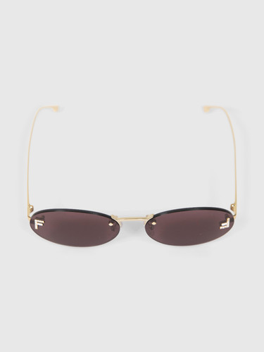 Second Hand Fendi Violet FF Lenses Oval Sunglasses