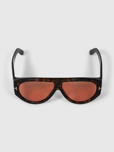 Second Hand Tom Ford Brown Tortoise Red Lenses Sunglasses