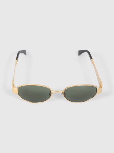 Céline Gold Frame Green Lenses Sunglasses