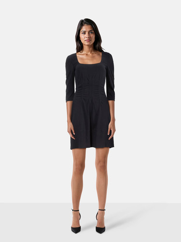 Dolce & Gabbana Black Square Neck Mini Dress