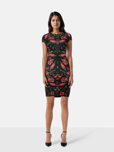 Alexander McQueen Butterfly Bodycon Dress