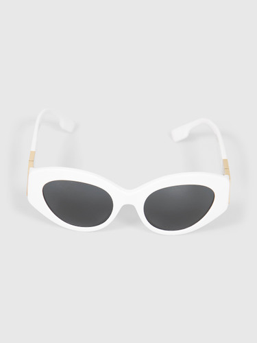 Burberry White Sophia Cat Eye Sunglasses