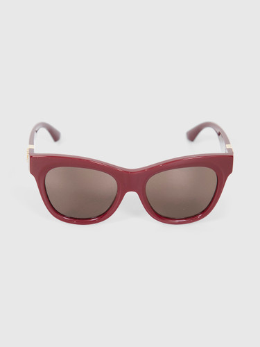 Burberry Burgundy Square Tinted Logo Sunglasses
