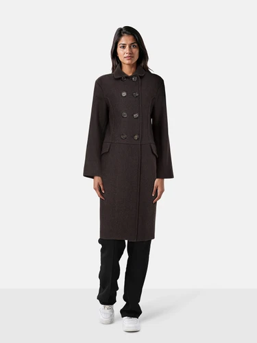 Bottega Veneta Brown Wool Double Breasted Coat
