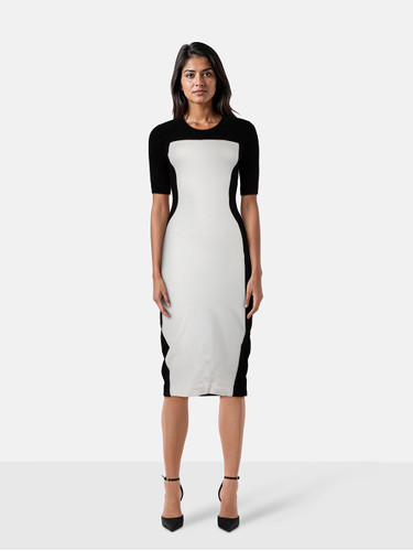 Stella McCartney Black & White Bodycon Dress