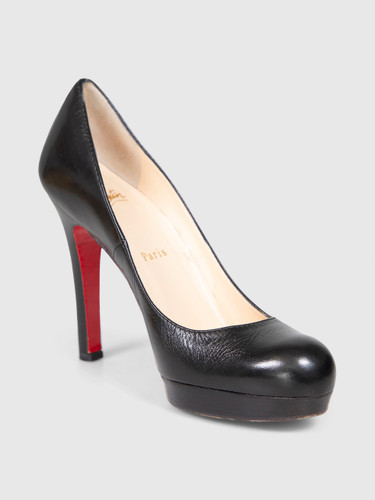 Christian Louboutin Black Leather Pumps