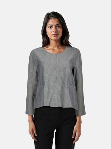 Marni Grey Long Sleeve Top