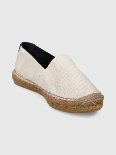 Saint Laurent White Logo Embroidered Espadrilles