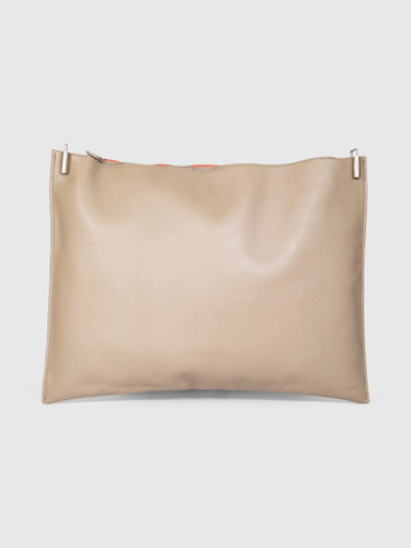 Céline Grey Leather Clutch Bag