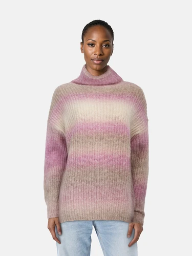 Vanessa Bruno Striped Alpaca Turtleneck Jumper