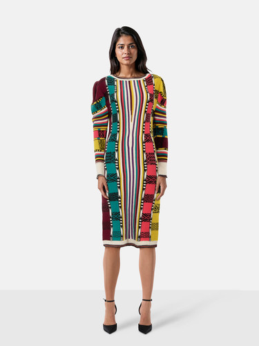 Etro Patterned Knit Wool Dress