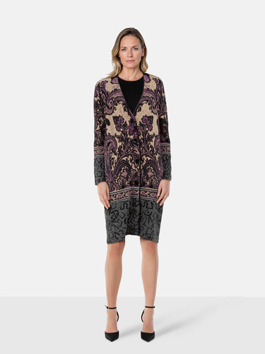 Etro Purple Abstract Pattern Cardigan