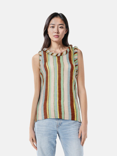 Loewe Striped Rolled Neckline Tank Top