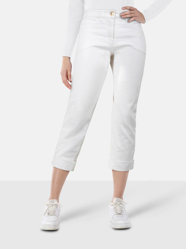 Loro Piana White Denim Slim Capri Jeans
