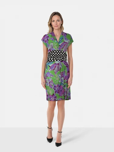 Etro Floral Multi Pattern Dress