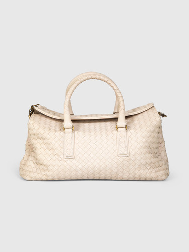 Bottega Veneta Ecru Intrecciato Leather Bag