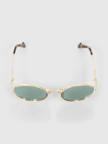 Miu Miu Gold Frame Green Lenses Sunglasses