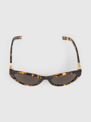 Miu Miu Havana Honey Butterfly Logo Sunglasses