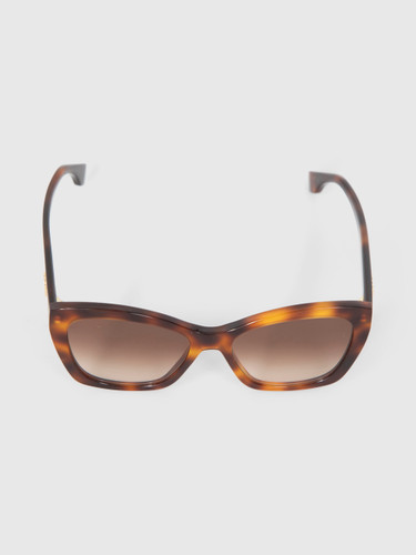 Fendi Havana Tortoiseshell Lettering Sunglasses