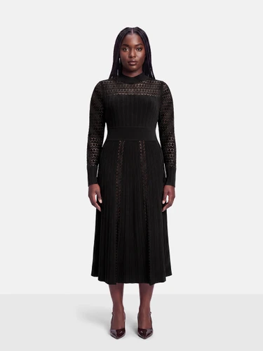 ME+EM Black Long Sleeve Knit Dress ME+EM Black Long Sleeve Knit Dress