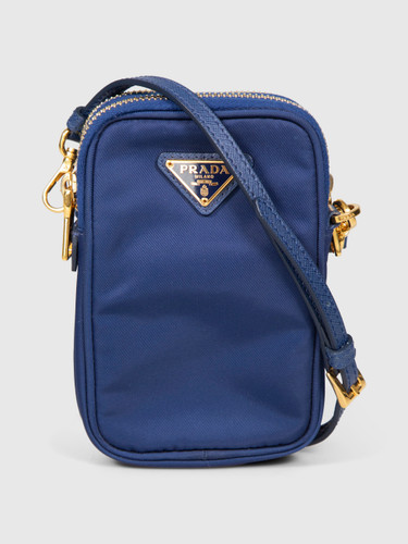 Prada Navy Nylon Phone Bag