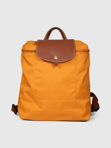 Longchamp Orange Le Pliage Backpack
